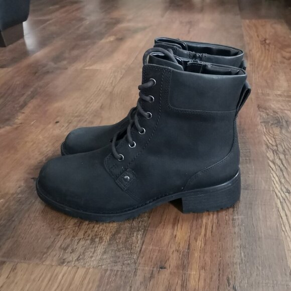 NEW Clarks Orinoco Spice Women's Black Leather Zipper Dress Boots Size 8 - Picture 3 of 6